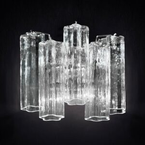 Svítidlo Novaresi chrom/průhledná kov/sklo Murano