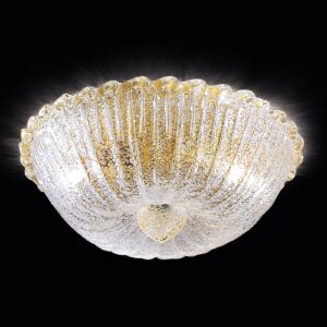 Svítidlo Novaresi čirá/pozlacená sklo Murano