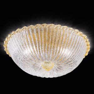 Svítidlo Novaresi čirá/pozlacená sklo Murano