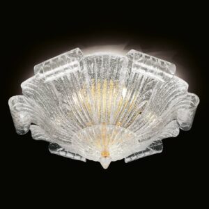 Svítidlo Novaresi průhledná/24 karátů pozlacená sklo/kov