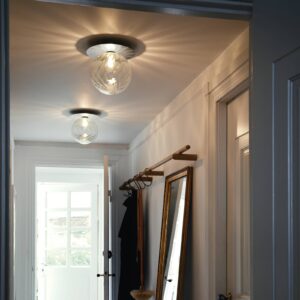 Svítidlo Nuura Aps stříbrný/čirý sklo ručně foukané/kov s práškovým lakem