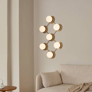 Svítidlo Nuura Aps nordická zlatá/opálová sklo ručně foukané/kov s práškovým lakem