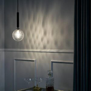 Svítidlo Nuura Aps kamenná šedá/čirá sklo ručně foukané/kov s práškovým lakem