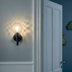 Svítidlo Nuura Aps kamenná šedá/čirá sklo ručně foukané/kov s práškovým lakem