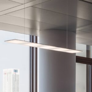 Svítidlo OMLED bílá satinovaná sklo/hliník/nerezová ocel