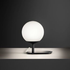 Svítidlo OleV černá/mražená bílá hliník/sklo