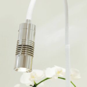 Svítidlo Oligo chrom/bílá matná kov/textil/sklo