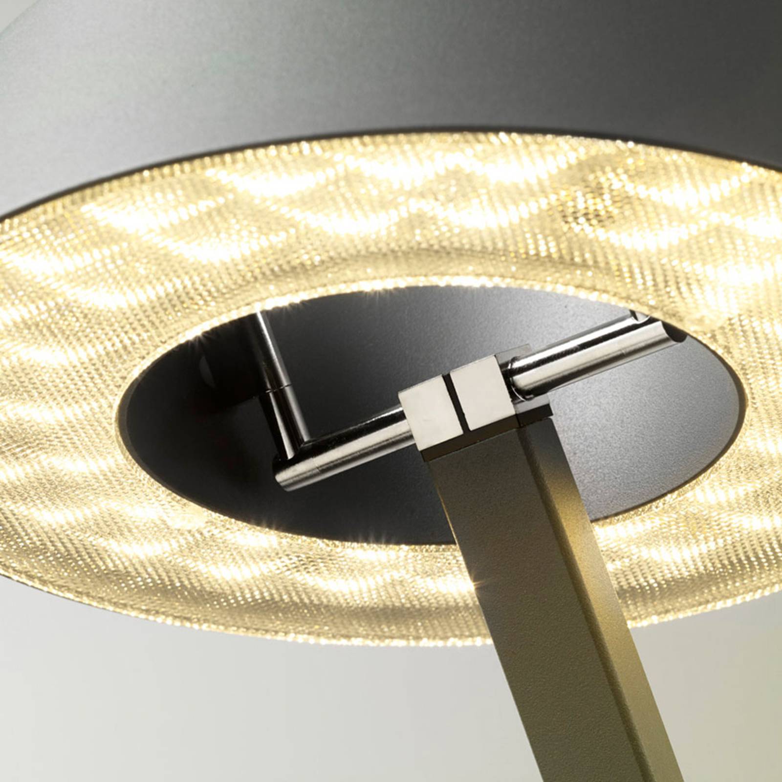 Oligo OLIGO Glance LED stolní lampa oblouk šedá matná, Obývací pokoj / jídelna, kov, akryl, 24.5W, K: 77.5cm - Image 5