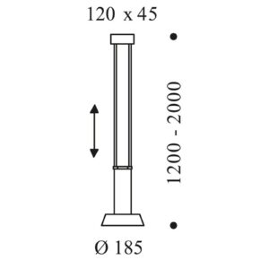 Svítidlo Oligo červená matná kov/akryl