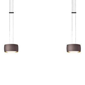 Svítidlo Oligo hnědá/kartáčovaný hliník/satinovaná hliník/sklo