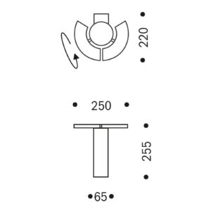 Svítidlo Oligo chrom kov/akryl