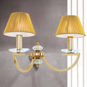 Svítidlo Orion zlatá/čirá mosaz/textil/křišťál Strass