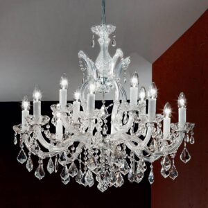 Svítidlo Orion stříbrná/čirá železo/plast/křišťál