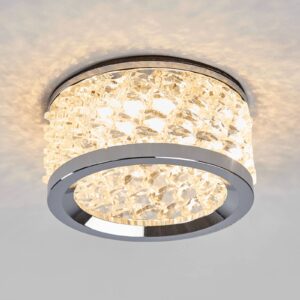 Svítidlo Orion chrom/čirá kov/křišťálové sklo