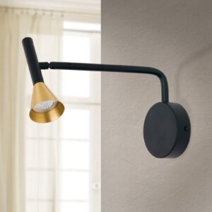 Svítidlo Orion černý/mosaz železo/hliník