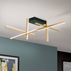 Svítidlo Orion černá/zlatá železo/hliník