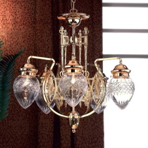 Svítidlo Orion 24 karátů pozlacená/čirá plná mosaz/sklo