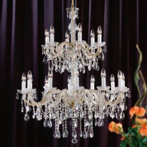 Svítidlo Orion zlatá/čirá kov/sklo