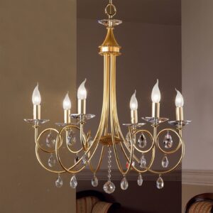 Svítidlo Orion zlatá matná/čirá plná mosaz/krystaly