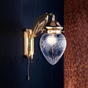 Svítidlo Orion zlatá/čirá plná mosaz/sklo