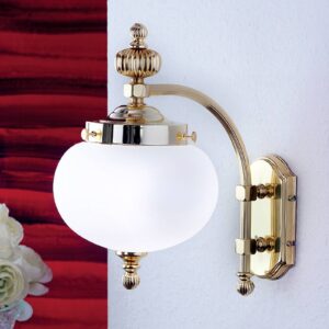 Svítidlo Orion mosaz/opálová bílá plná mosaz/sklo