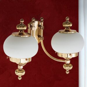 Svítidlo Orion mosaz/opálová bílá plná mosaz/sklo