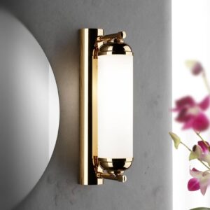 Svítidlo Orion zlatá/opálová bílá plná mosaz/sklo