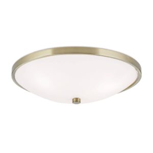 Svítidlo Orion starožitná mosaz/bílá lakované železo/opálové sklo