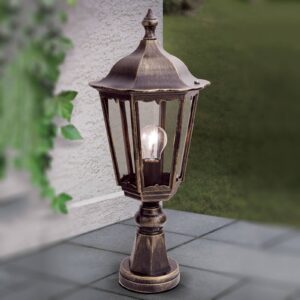 Svítidlo Orion černozlatá/kouřově šedá hliníkový odlitek/sklo