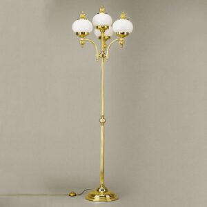 Svítidlo Orion leštěná mosaz/opálová bílá plná mosaz/sklo