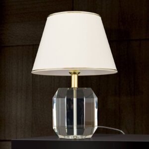 Svítidlo Orion zlatá/transparentní/krémová ocel/K9 křišťál/chintz