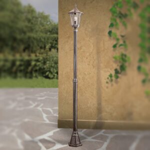 Svítidlo Orion stříbrnošedá/měď/čirá hliník/měď/sklo