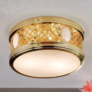 Svítidlo Orion mosaz lesklá/bílá plná mosaz/sklo