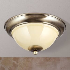 Svítidlo Orion starobylá mosaz/šampaňská lesklá ocel/sklo