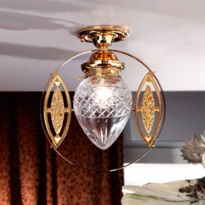 Svítidlo Orion zlatá/čirá plná mosaz/sklo