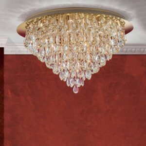 Svítidlo Orion zlatá/čirá kov/křišťálové sklo K9