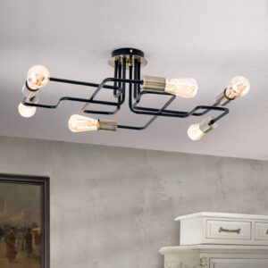 Svítidlo Orion černá/patinovaná mosaz ocel