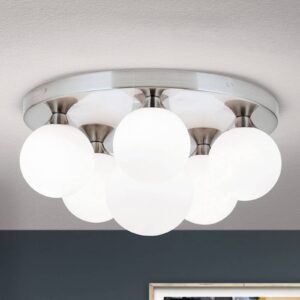 Svítidlo Orion niklová matná/bílá kov/sklo