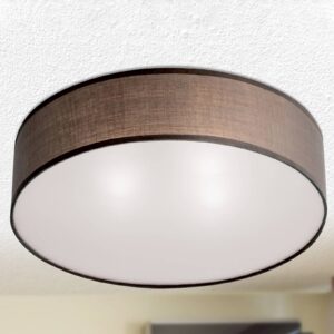 Svítidlo Orion hnědá/průsvitná len/PVC/ocel