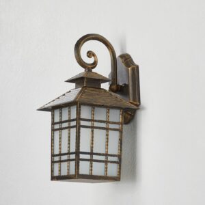 Svítidlo Orion hnědá patinovaná/bílá matná hliníkový odlitek/sklo