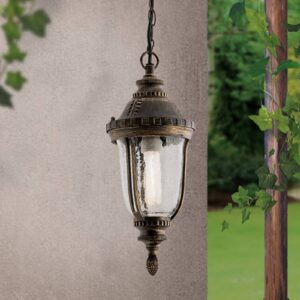 Svítidlo Orion hnědá patinovaná/průhledná hliníkový odlitek/sklo