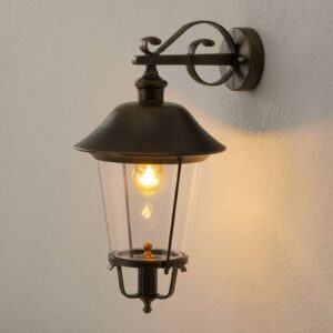 Svítidlo Orion černá-měď/čirá hliníkový odlitek/akryl