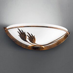 Svítidlo Orion antická hnědá/bílá satinovaná železo/sklo