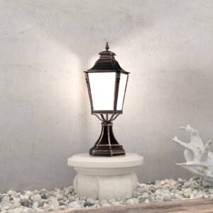 Svítidlo Orion patina/bílá satinovaná hliníkový odlitek/sklo