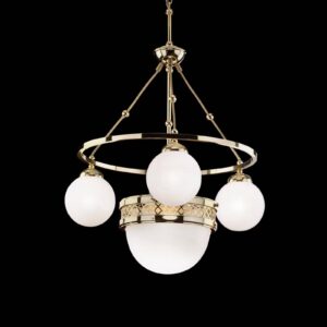 Svítidlo Orion bílá plná mosaz/sklo