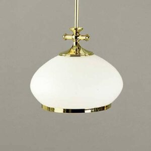 Svítidlo Orion starožitná mosaz/opálová bílá plná mosaz/sklo