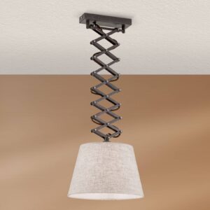 Svítidlo Orion rezavě hnědá kov/plátno