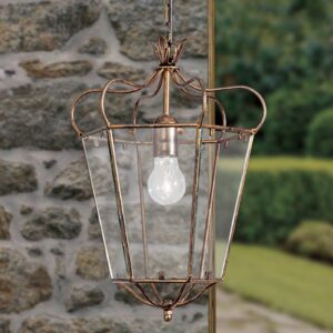 Svítidlo Orion antická hnědá/průhledná lakované železo/sklo