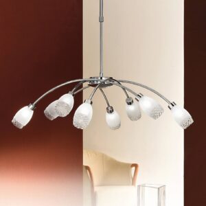 Svítidlo Orion chrom/bílá/čirá železo chromované/sklo