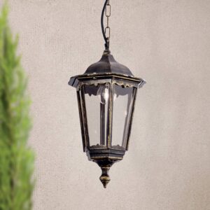 Svítidlo Orion černozlatá/kouřově šedá hliníkový odlitek/sklo